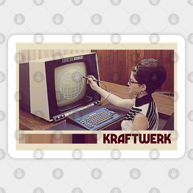 Kraftwerk Retro Fanart Tribute Design Magnet by DankFutura